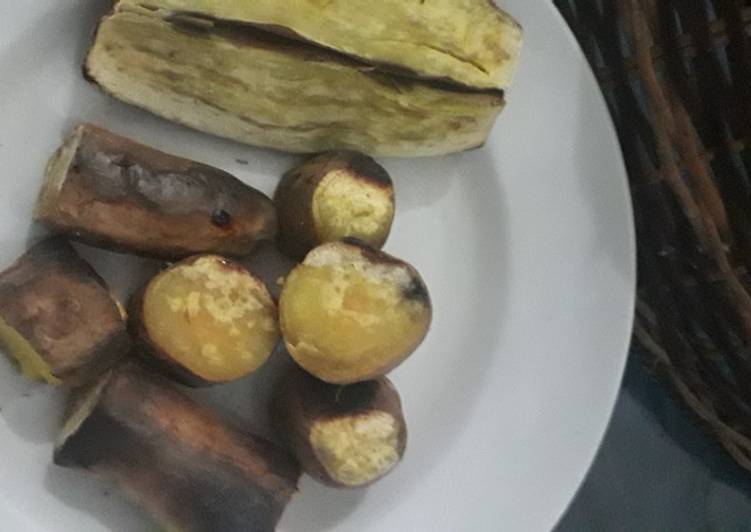 Resep Ubi cilembu panggang home made Anti Gagal