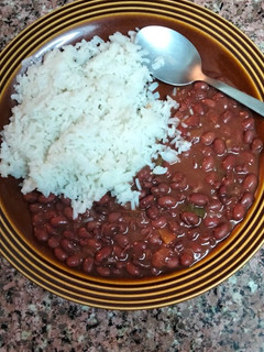 A picture of Isa's Rice and Beans a staple 🔥 #5threcipe.
