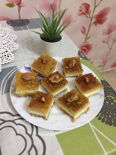 صورة لوصفة تشيز كيكه البسبوسه 😋😋😋