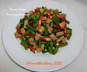 Resep Unik Tumis tempe kacang panjang Enak Bergizi