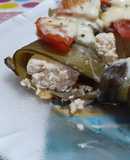Arrolladitos de pollo y pencas de acelga