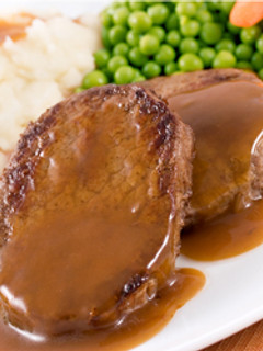 A picture of Steak with Soy Sauce.