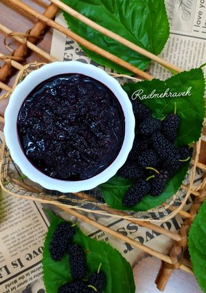 عکسی از دستور مارمالاد توت سیاه خانگی
