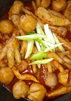 Foto resep Ceker pedas korea (maen dakbal)