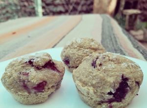Una foto de Muffin de plátano y guinda para bebés blw