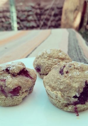 Una foto de Muffin de plátano y guinda para bebés blw
