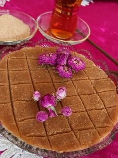 عکسی از دستور حلوا سویق گندم مناسب لقمه مدرسه و دانشگاه