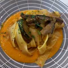 Foto di Pappardelle ai funghi e zucca