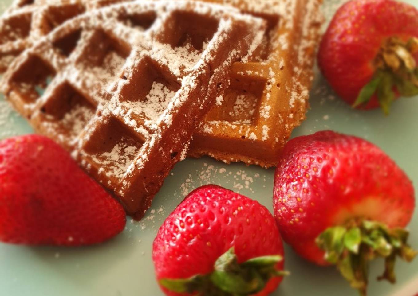 Waffles saludables de avena