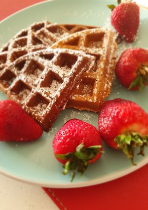 Una foto de Waffles saludables de avena
