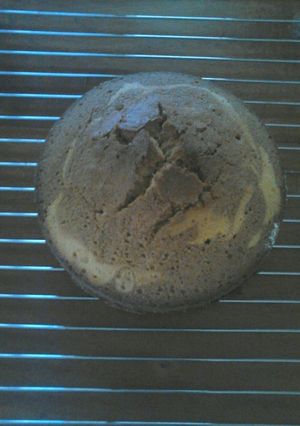 A picture of Vanilla chocolate marble cake.