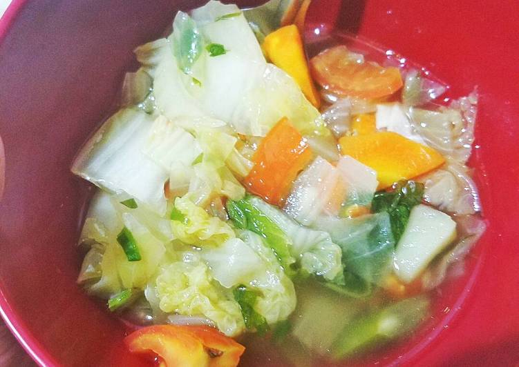 Resep Diet GM day 3 sup sayur campur + buah, Enak