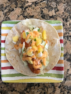 A picture of Fish taco.
