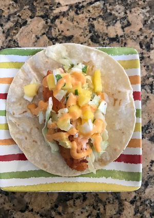 A picture of Fish taco.