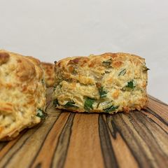 A picture of Cheese and wild garlic scones.