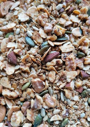 A picture of Homemade granola.