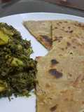Aloo Methi ki sabzi with pratha