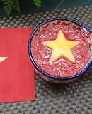 Sinh tố dưa hấu tạo hình lá cờ