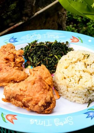 Foto resep Sayap Ayam Jukut Crispy dengan Nasi Daun Jeruk