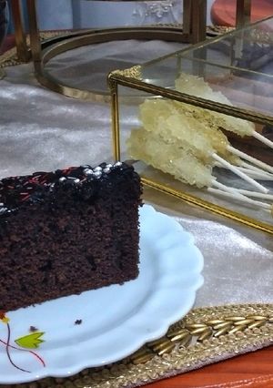 عکسی از دستور کیک خیس شکلاتی