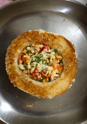 A picture of Mix veg bread canapé.