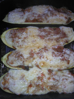 Una foto de Calabacines rellenos de bocas de mar