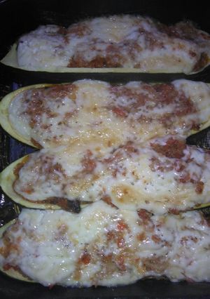 Una foto de Calabacines rellenos de bocas de mar