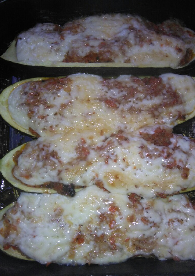 Una foto de Calabacines rellenos de bocas de mar