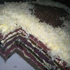 A picture of Rainbow oreo cake kukus.