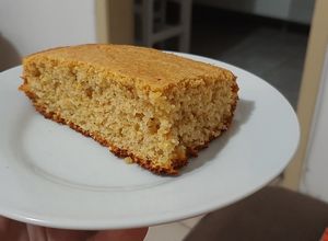 Foto de Bolo de fubá com aveia de liquidificador fit