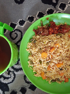 Shinkafa da shayin Goruba ainihin hoton girkin