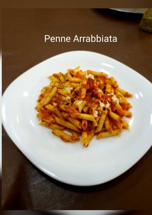 A picture of Penne Arrabbiata.