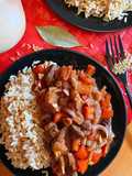 Arroz integral con ternera con verduras