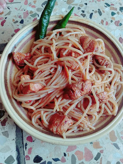 A picture of Chicken spaghetti.