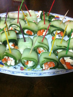 Una foto de Rollitos de pepino