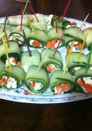Una foto de Rollitos de pepino