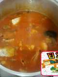 Caldo de pescado con camarones