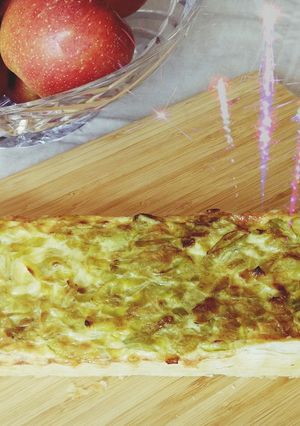 Une photo de Quiche poireaux/curry