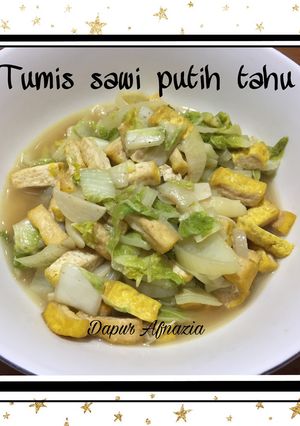 Foto resep Tumis sawi putih tahu