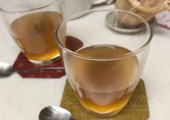 Agar jelly made with Japanese ume plum syrup