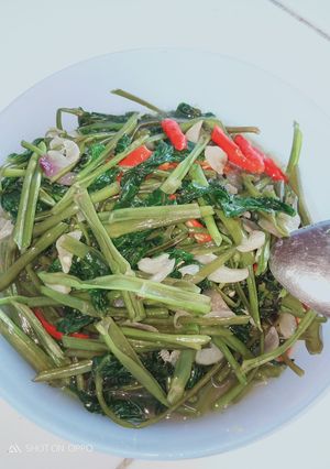 Foto resep Tumis kangkung sederhana