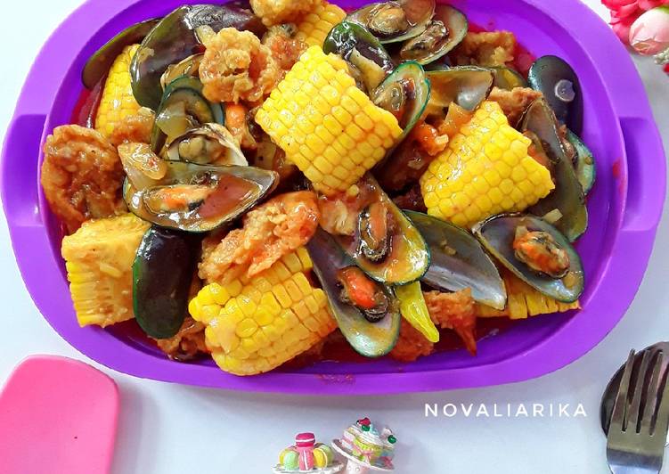 Resep Seafood Platter Saos Padang yang Lezat