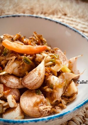 Foto resep ❤️ Tumis Bawang Putih Teri Cabe Rawit