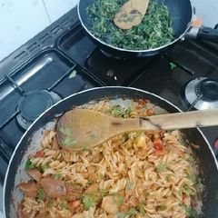 A picture of Sausage pasta.