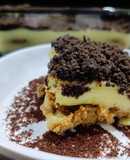 Coffee on custard tiramisu
