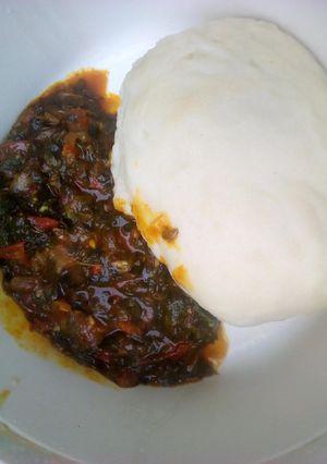 A picture of Moringa soup 2.