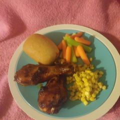 A picture of Oven Baked cajun BBQ Chicken Legs.