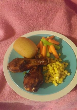 A picture of Oven Baked cajun BBQ Chicken Legs.