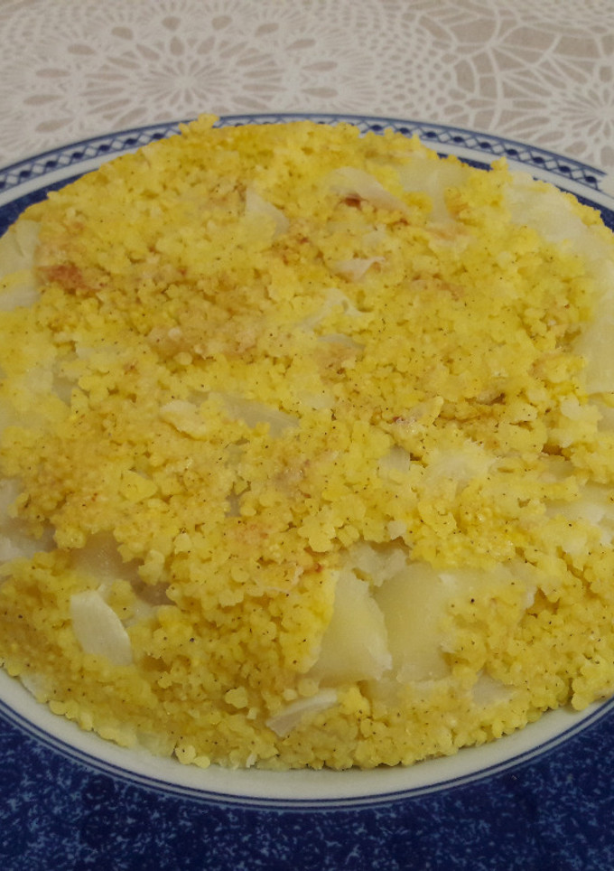 Una foto de 🇪🇸 Tortilla "española" de mijo baja en grasa y vegana (versión sin harina) 🍳