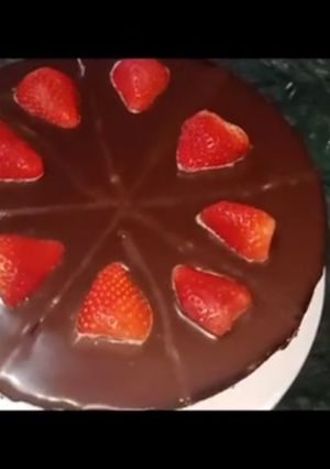 صورة لوصفة كيك بحشوه موس الشوكولاته